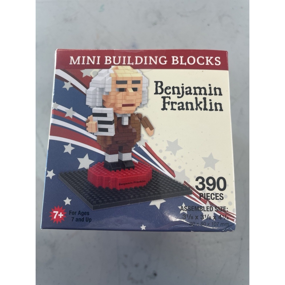 Benjamin Franklin Mini Building Blocks Souvenir 390 Pieces Age 7+ Revolutionary